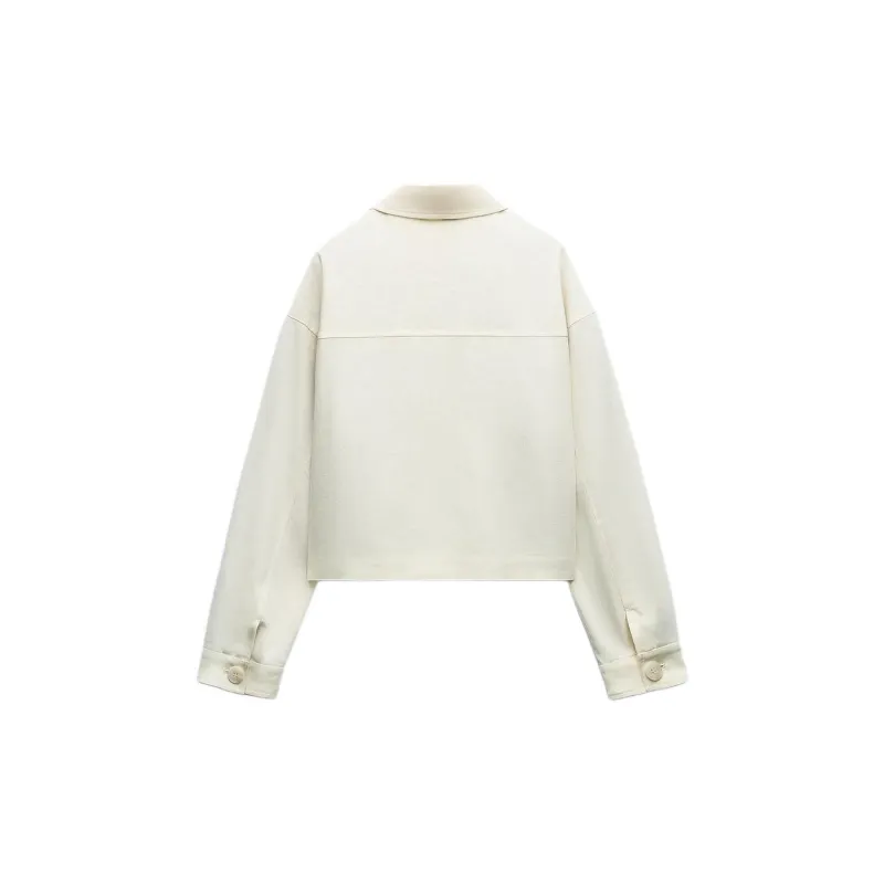 ZARA Jackets Coats Women's White-1