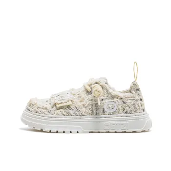 OETZI Ice Man Oz Warm Height Increasing Wear Resistant Breathable Slip Resistant Low Top Skateboard Shoes Women's Beige