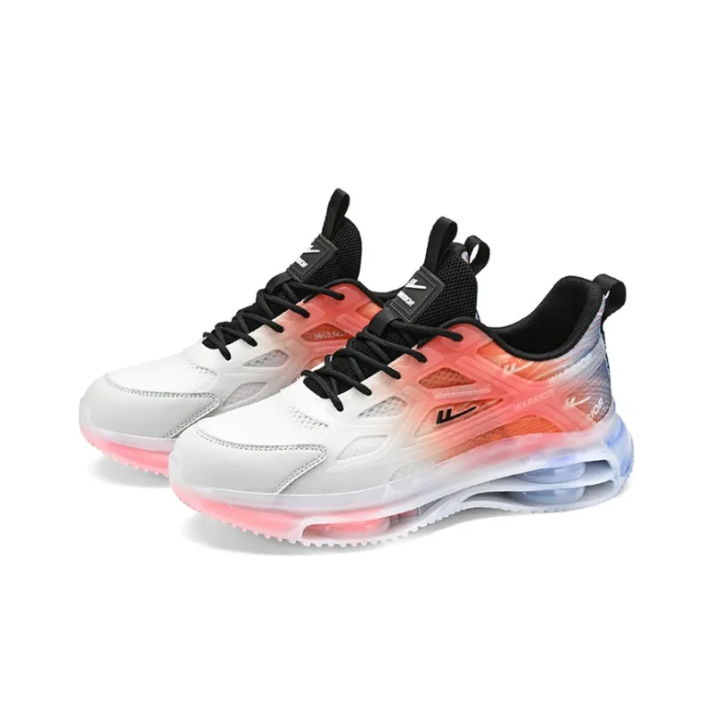 WARRIOR Chunky Sneakers Men Mid Top Black White/White Blue/White Blue Orange-40