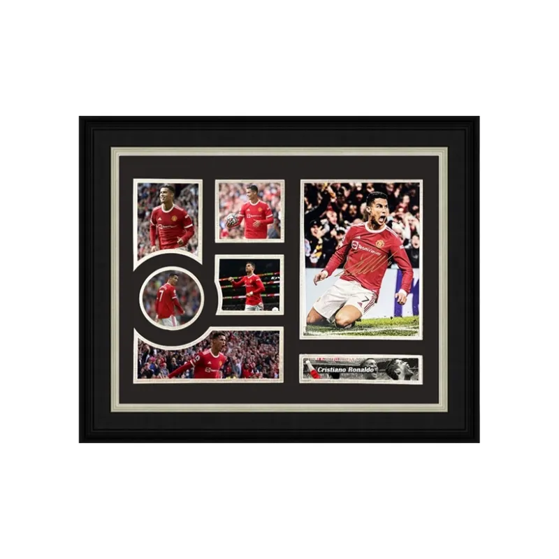 Three For Collection CR7 Ronaldo Hand-Signed Photo 20-Inch Framed Manchester United 21/22 Includes SA Certificate-0