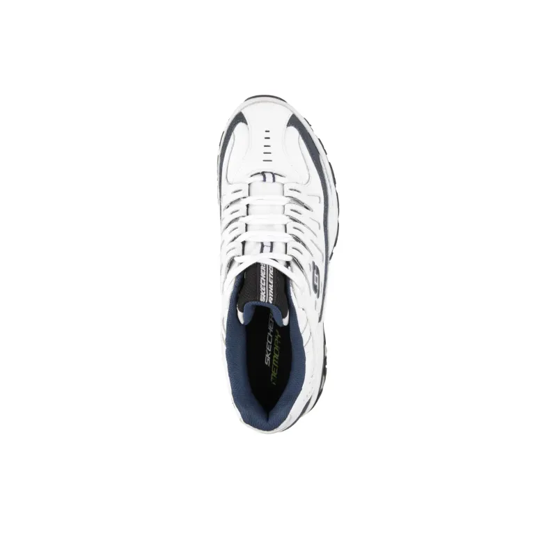 Skechers After Burn M.fit Cushioning Anti Slip And Wear Resistant Low Top Chunky Sneakers White-2