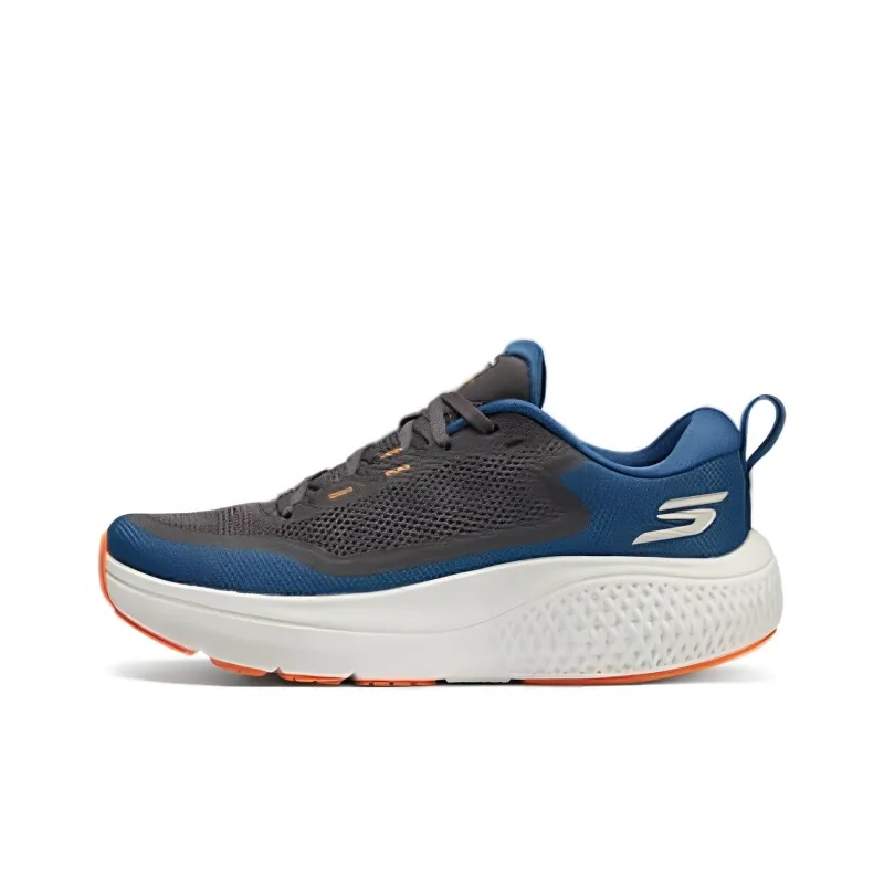 Skechers Cushioning Wear Resistant Low Top Running Shoes Men's Black Blue-0