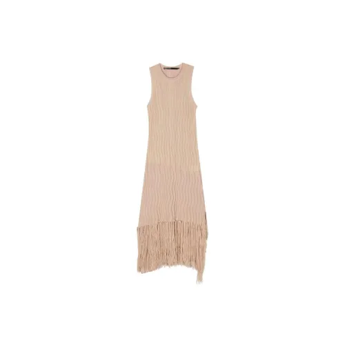 BIMBA Y LOLA Fringe-detail Ribbed Maxi Dress