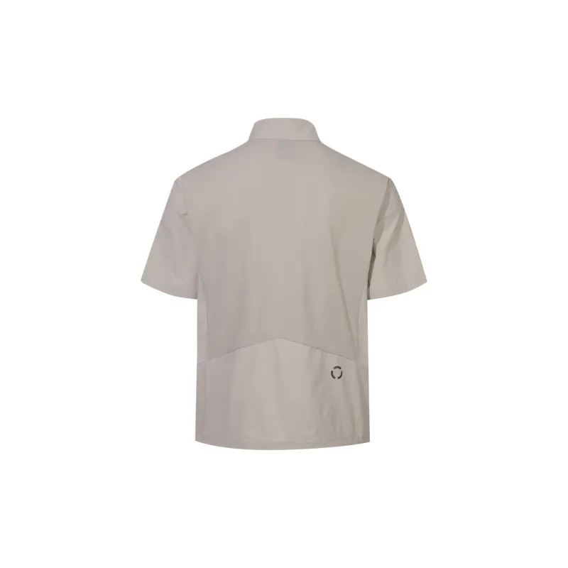 DESCENTE Basic Woven Short Sleeve Full Zip Up T Shirt Men's-1