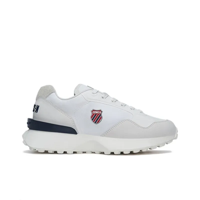 KSWISS Cushioning Slip Resistant Low Top Casual Shoes Unisex White Gray-1