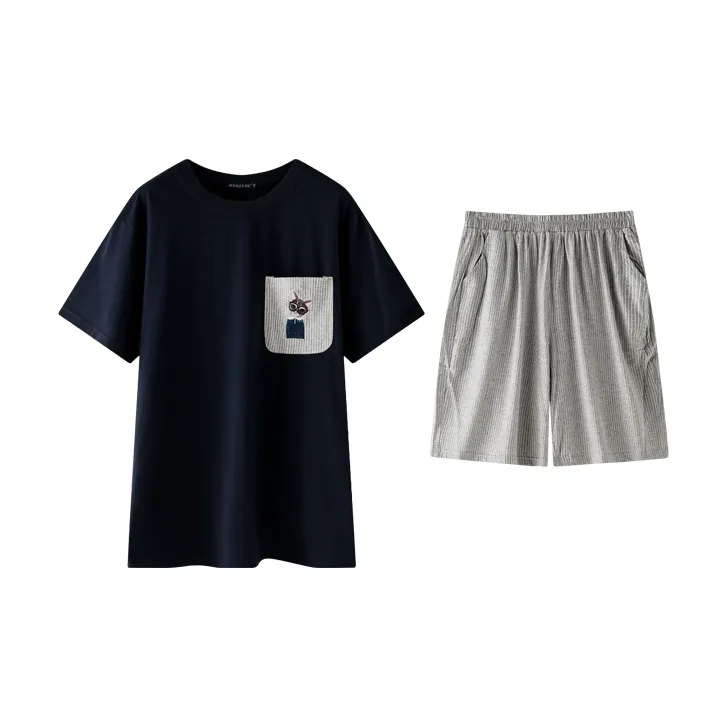 Meonsill Pajama Set Men's Dark Blue-0