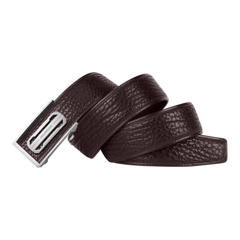 Jaylen Oos Stainless Steel Snap Business Tough Buffalo Leather Pants Leather Belts Men's-22