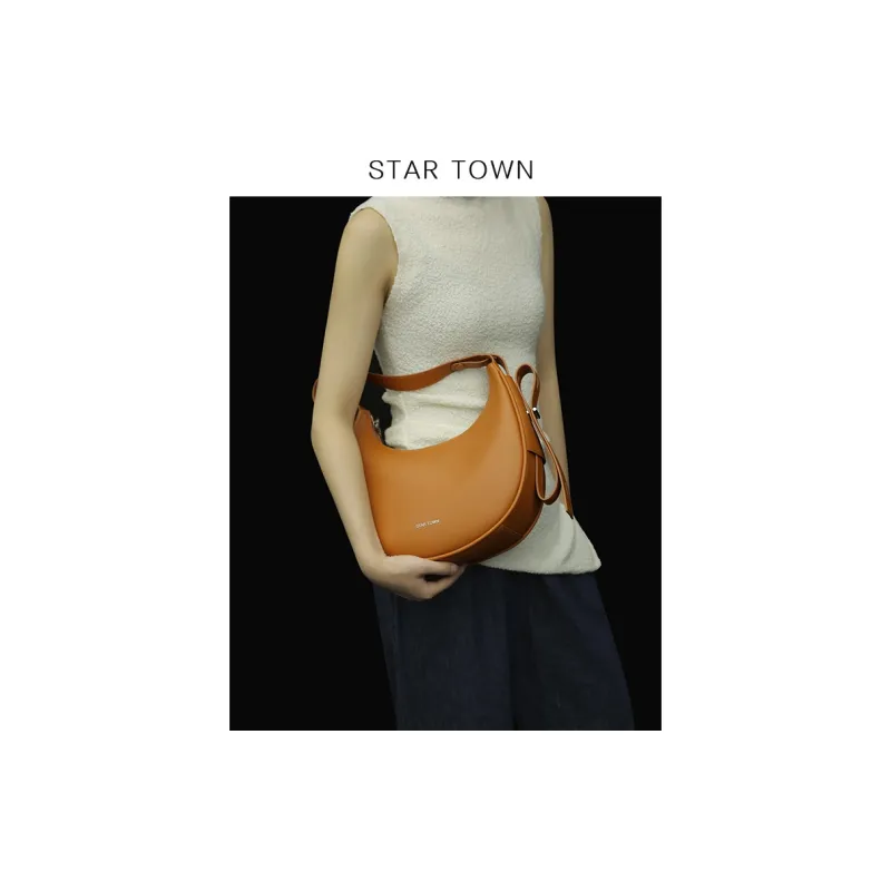 STAR TOWN Split Cow Leather With Microfiber Synthetic Leather Shoulder Bag, Crossbody Bag Tubas Unisex-10