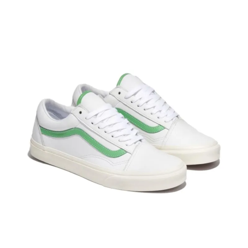 Vans Old Skool 'White Green Leather'-1