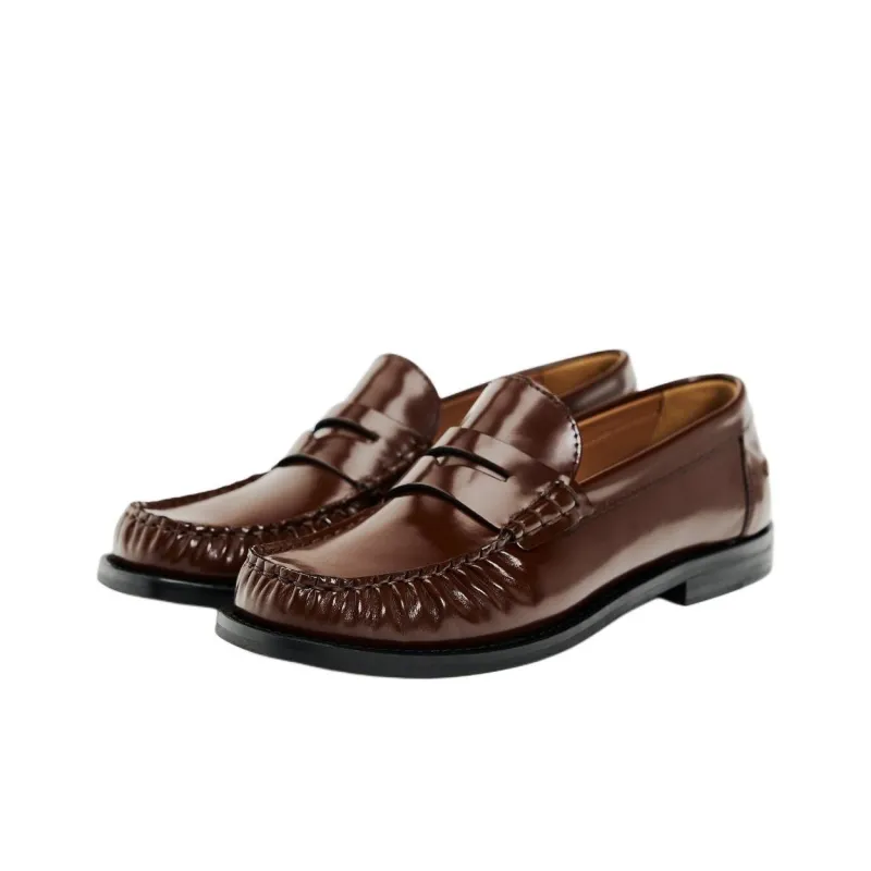 ZARA Loafers Women's Brown-2