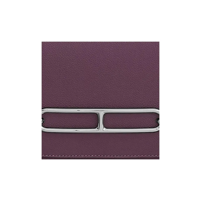 HERMES Roulis Evercolor Calfskin Pig Nose Bag Shoulder Bag Crossbody Bag Mini Women's N5 Cassis Blackcurrant Color-3