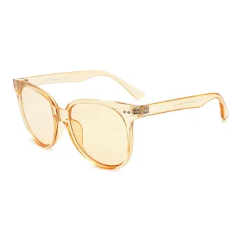 Pair Ponyo PC Irregular Shape Sunglasses Unisex Transparent Orange