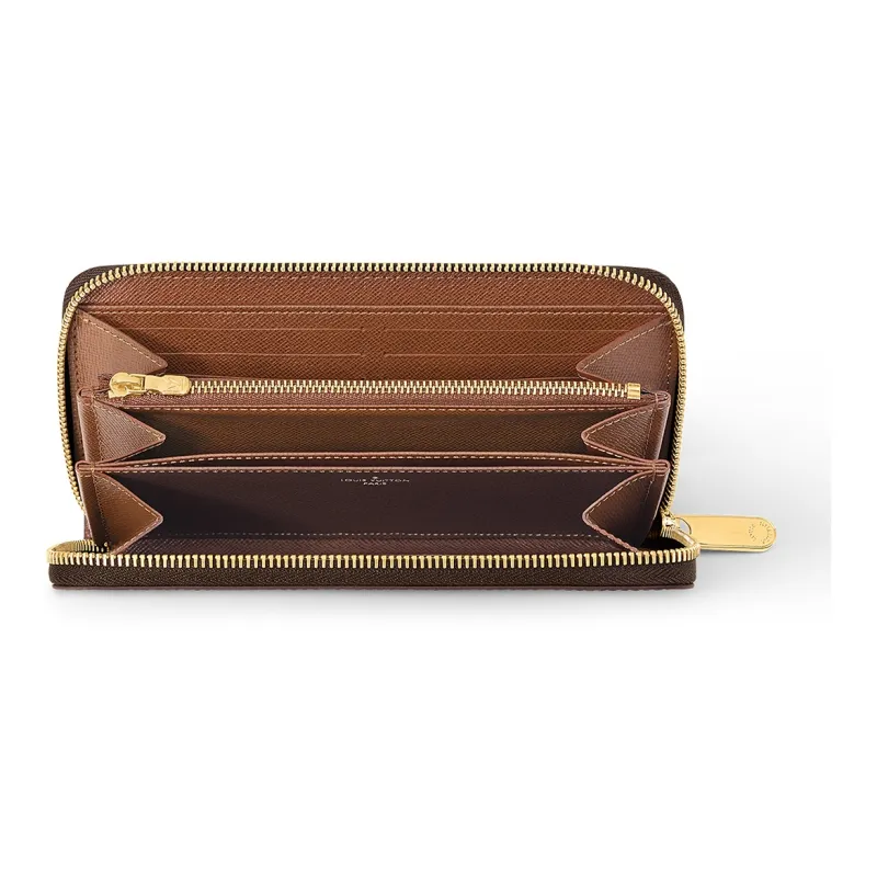 LOUIS VUITTON Zippy Wallet Monogram Brown-3