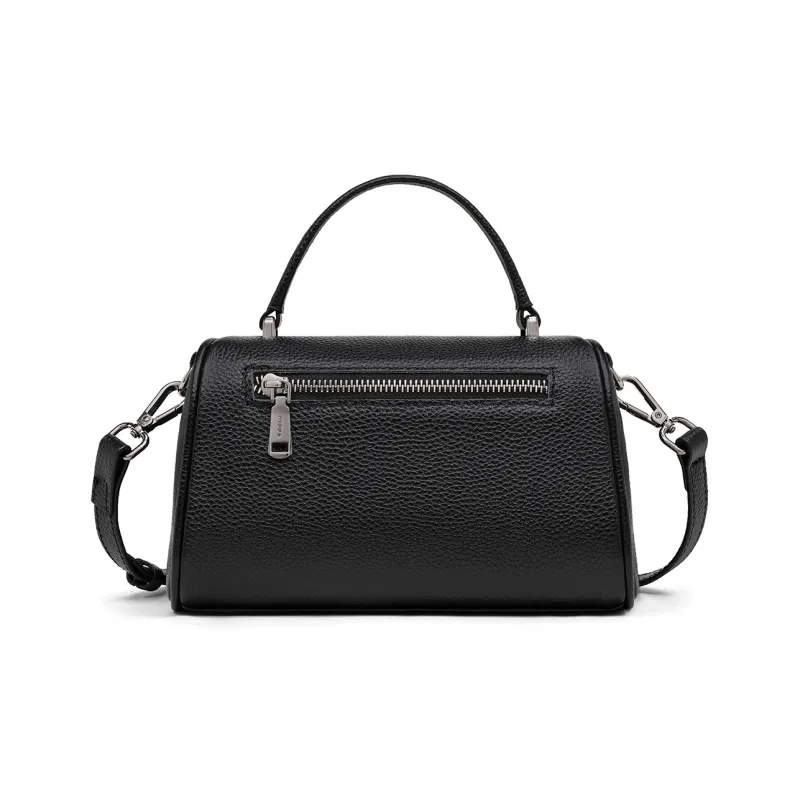 MILLIE'S Cow Leather Handbag, Shoulder Bag, Crossbody Bag, Boston Bag Regular Women's Black/Burgundy/Khaki-3