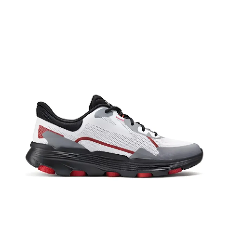 Skechers Cushioning, Wear Resistant Low Top Casual Running Shoes Men's White Gray-1