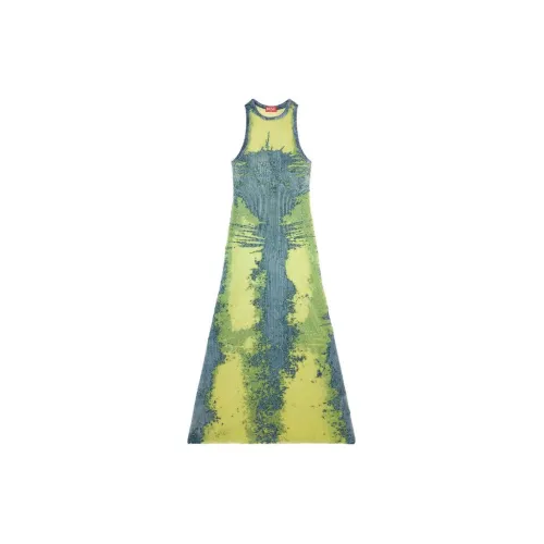 DIESEL Sleeveless Dresses Women's Yellow/Blue