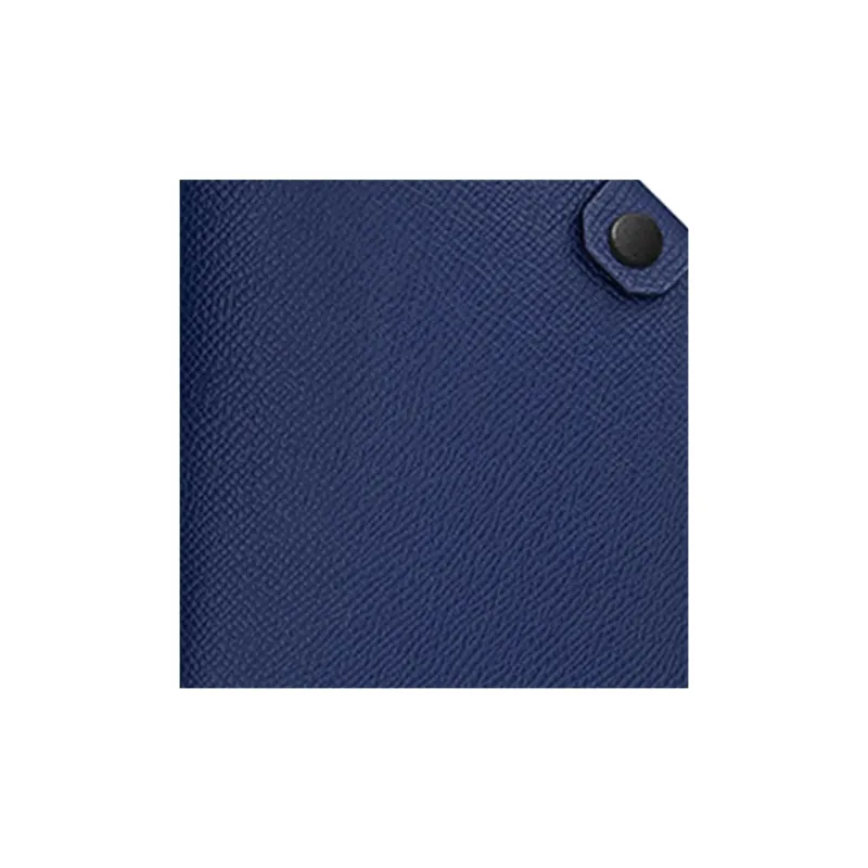 HERMES Tarmac Epsom Calfskin Passport Holder Women's Sapphire Blue/Black-1