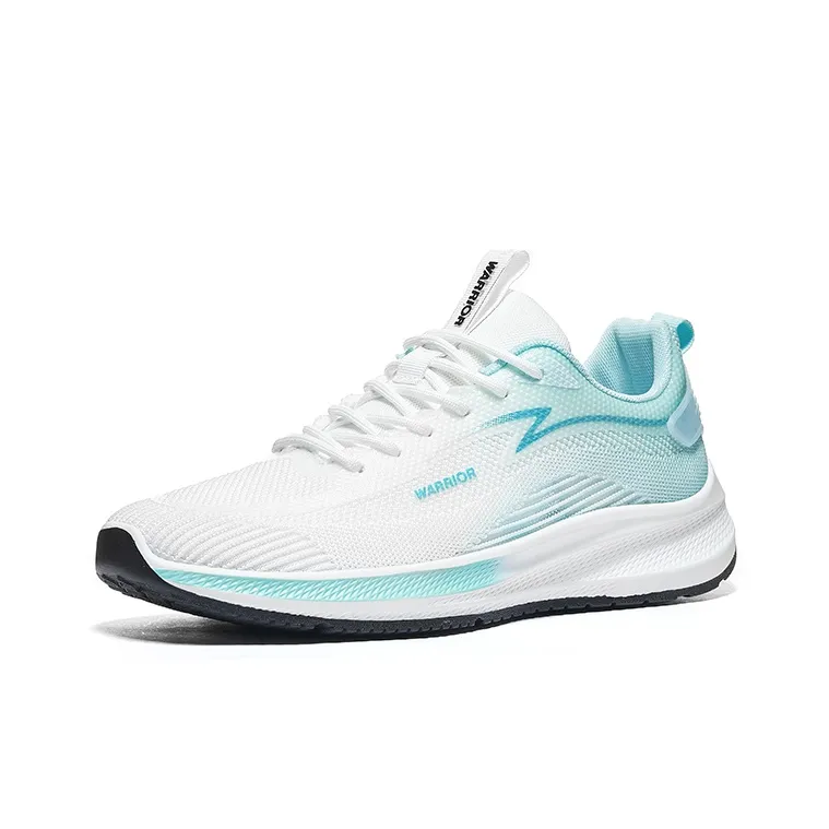 WARRIOR Running Shoes Men Low Top White Cyan-1