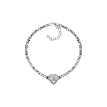 CHANEL Metal Necklaces Unisex Silver