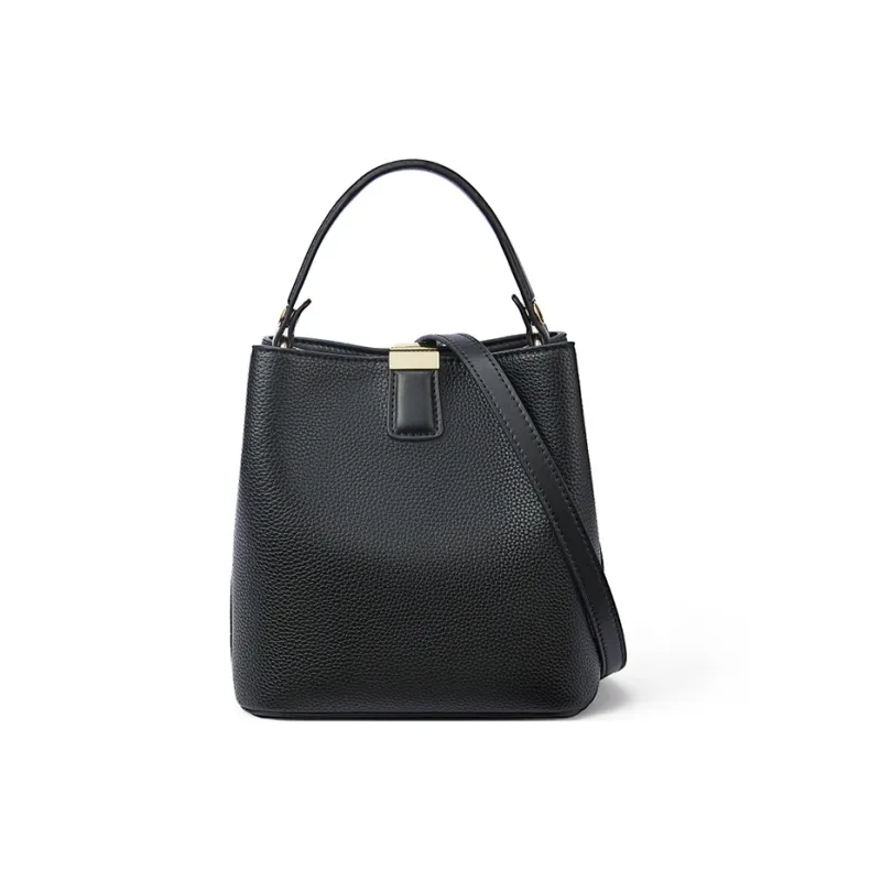 RED DRAGONFLY Cow Leather Bucket Bag Handbag Crossbody Bag Regular Women's Brown/Black/Ecru/Coffee-8