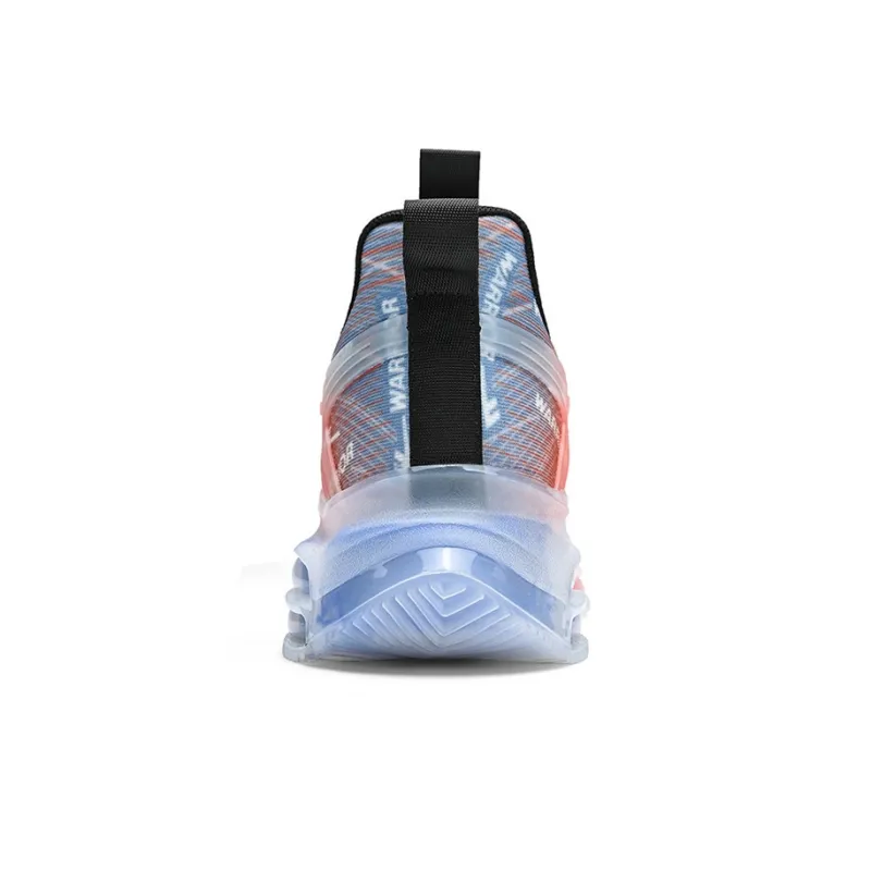WARRIOR Chunky Sneakers Men Mid Top Black White/White Blue/White Blue Orange-42