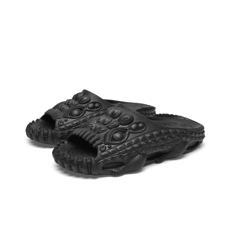 Cabbeen EVA Cut-Out Slip-Resistant Quiet Slide Slippers Men's Candy Color-3