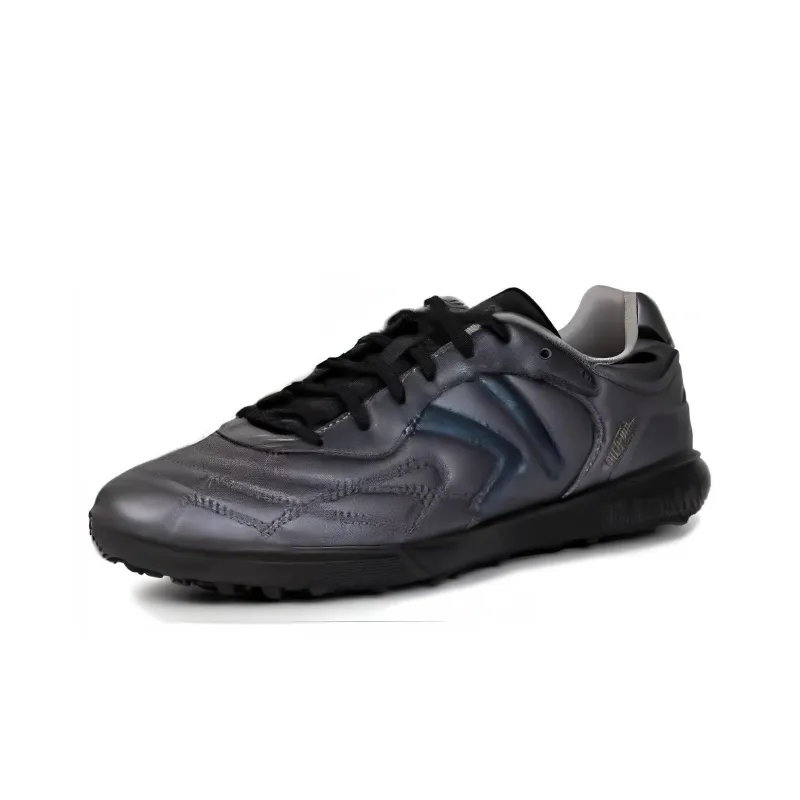 KELME TF Rubber Broken Studs Anti Slip And Wear Resistant Breathable Soccer Shoes Unisex Iron Gray Black-2