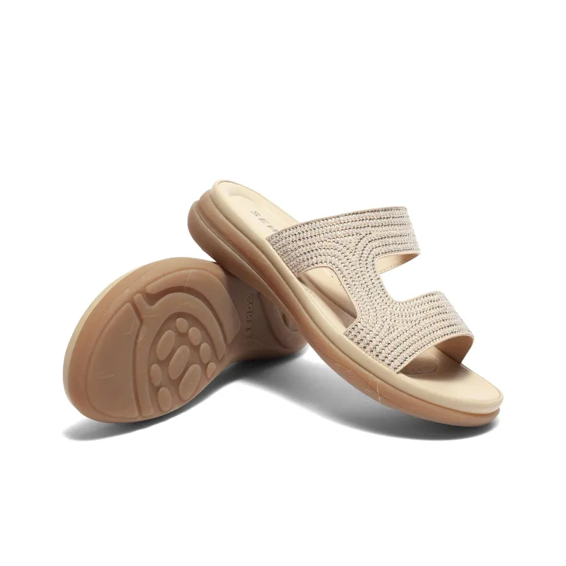 Senda Slide Slippers Women's Ecru/Apricot-4