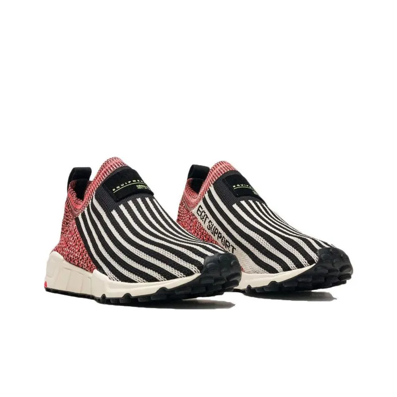 Adidas Women's Eqt Support Sock Primeknit 'Black Trace Scarlet'-2