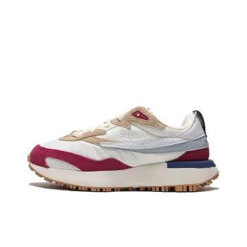 FILA Zagato Durable Breathable Low-Top Running Shoes Unisex White Red