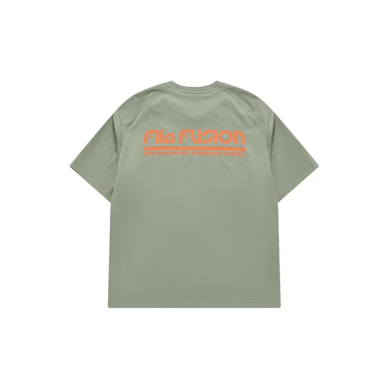 FILA FUSION T Shirt Men's Feather Gray green-1