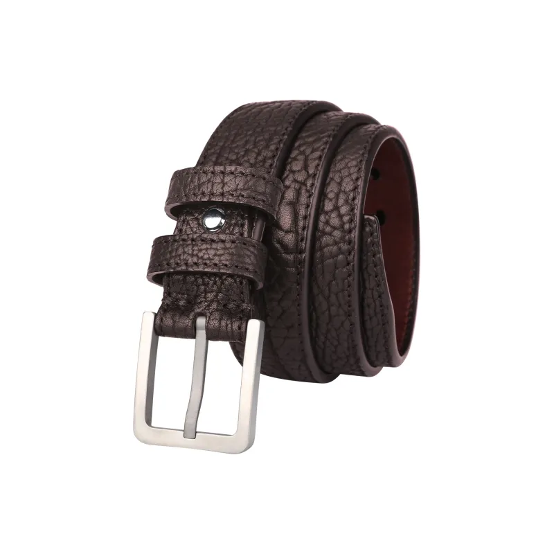 Jaylen Oos Titanium Alloy Pin Buckle Wild Cow Leather Textured Top Grain Cow Leather Leather Belts Men's-8