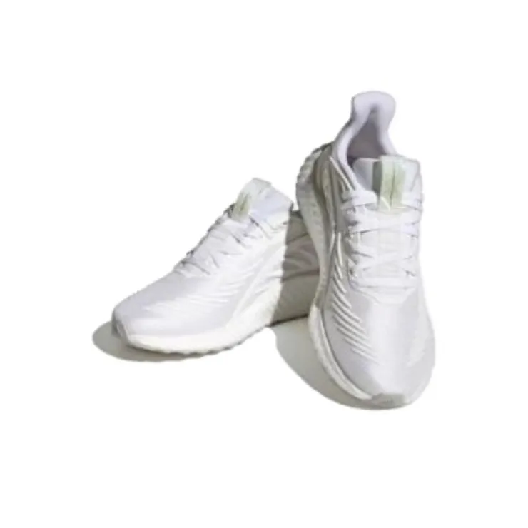 Adidas Alphaboost Cushioning And Breathable Low Top Running Shoes Unisex White-2