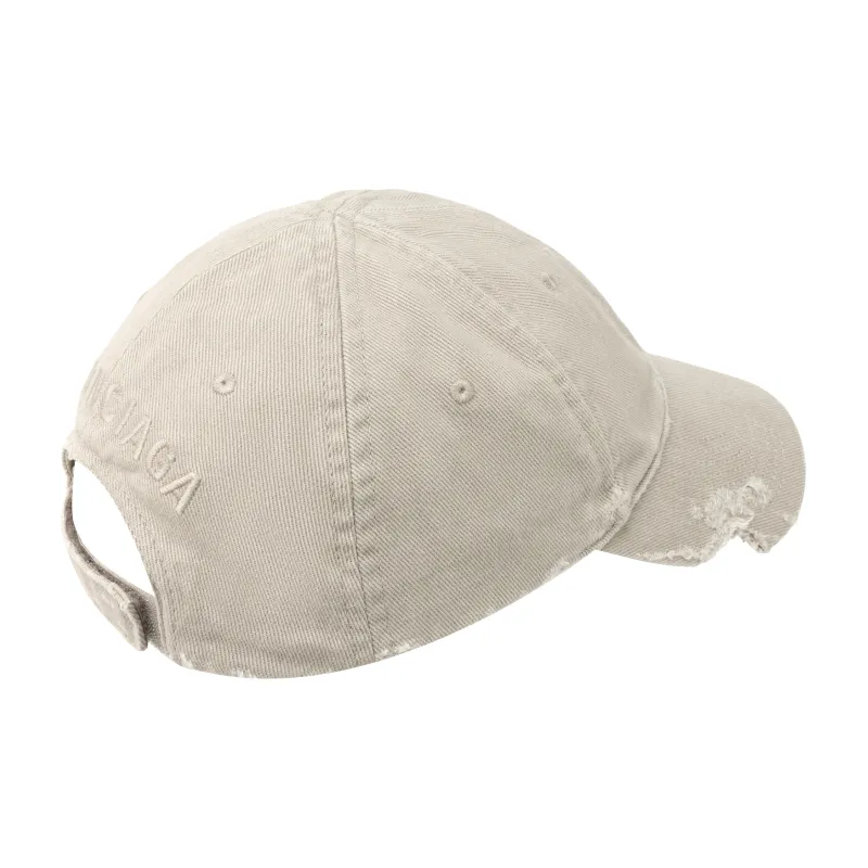 Balenciaga Cotton Baseball Caps Unisex Gray-2