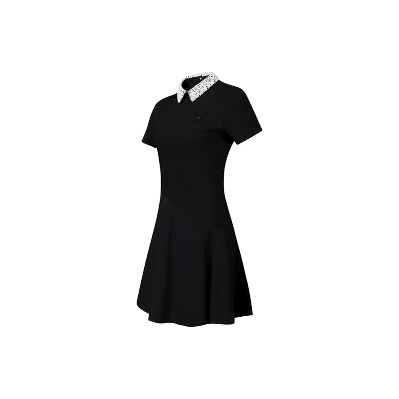 FILA Golf Series Short Sleeved Dress Women's Includes Shorts Pitch Black-1