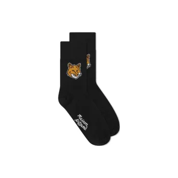 Maison Kitsune Fox Head Intarsia Knit Socks