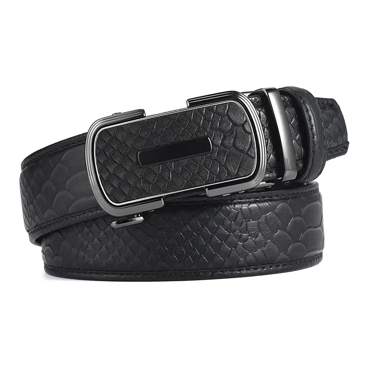 Old Man's Head New Arrival Niche Design Advanced Touch Cow Split Leather Leather Belts Men's Black/Coffee-1