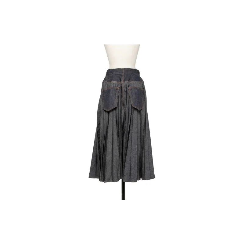 Sacai SS24 Denim Long Skirt Women's Indigo-1