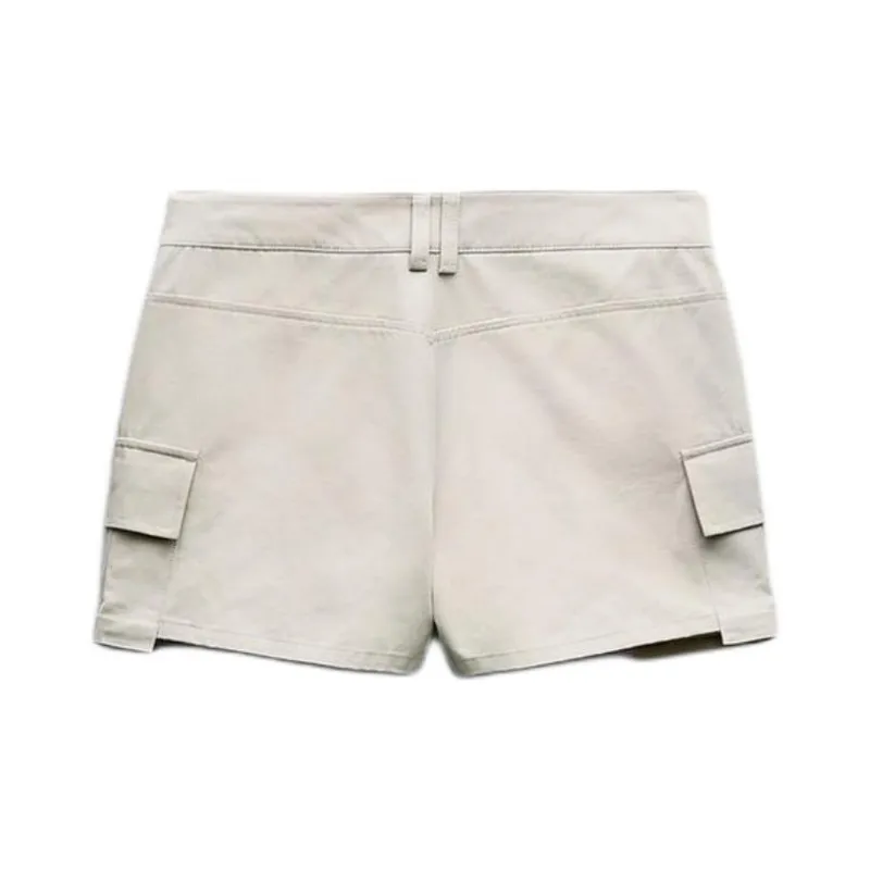 ZARA Casual Shorts Women's Beige Yellow-1
