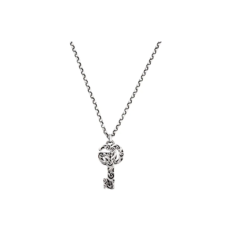 GUCCI Unisex Classic Double G Key Necklace-4