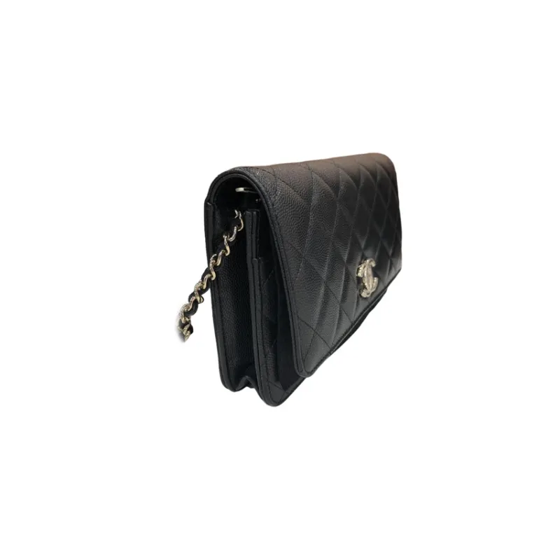 CHANEL WOC Caviar Cow Leather Shoulder Bag, Crossbody Bag, Wallet Women's Black-1