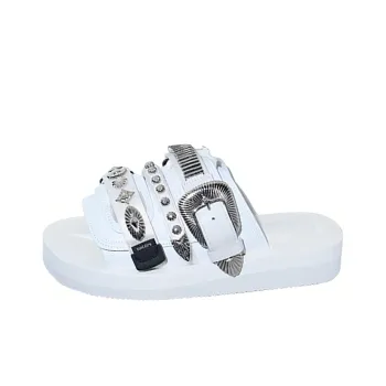 Toga x Suicoke Rubber Sole Slip Resistant Abrasion Resistant Slide Slippers Men's White
