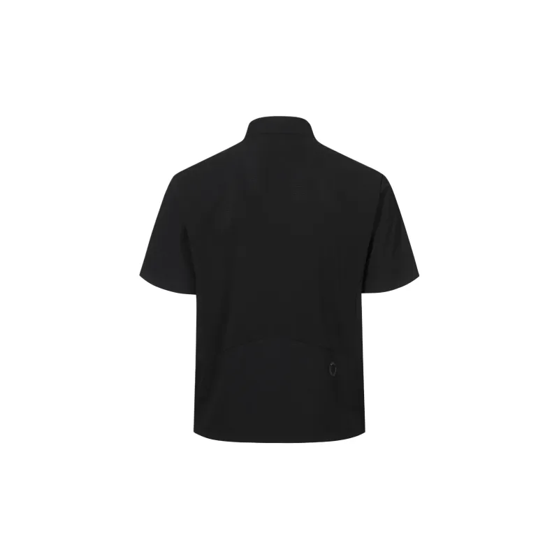 DESCENTE Basic Woven Short Sleeve Full Zip Up T Shirt Men's-5