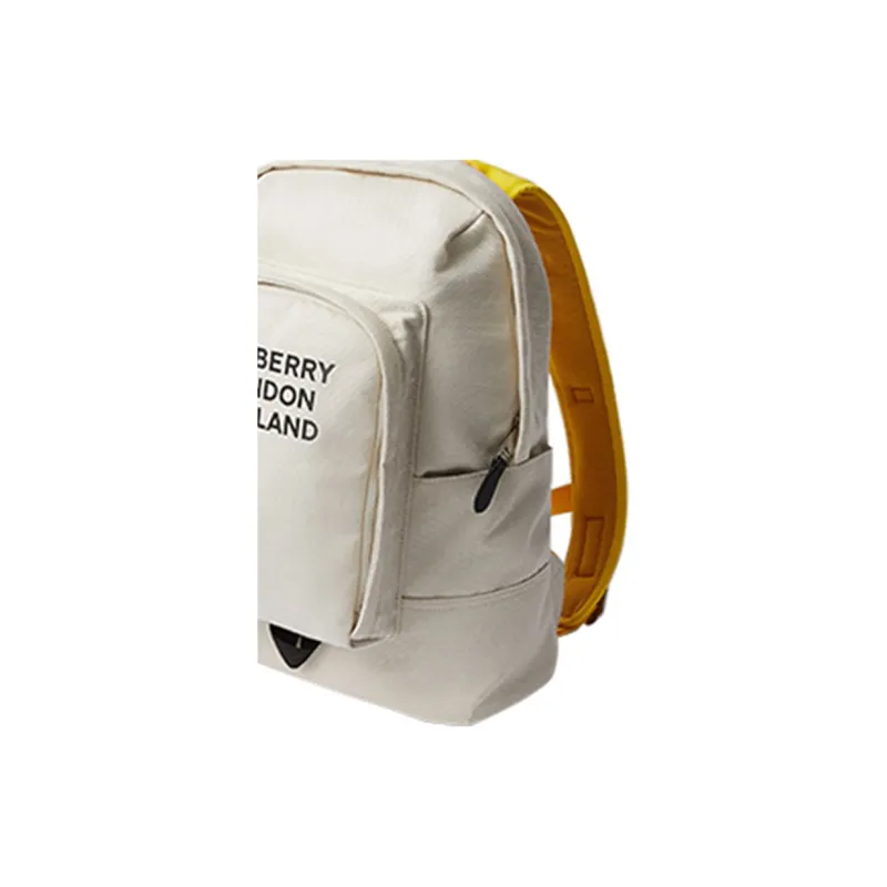 Burberry Canvas One Shoulder Handbag Crossbody Bag Men's Light Yellow-2