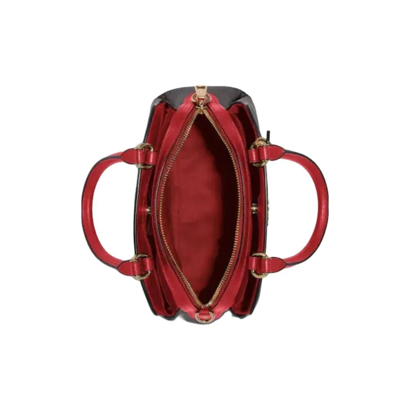 COACH Darcie PVC Shoulder Bag Crossbody Bag Handbag Mini Women's Gold Brown Red-7