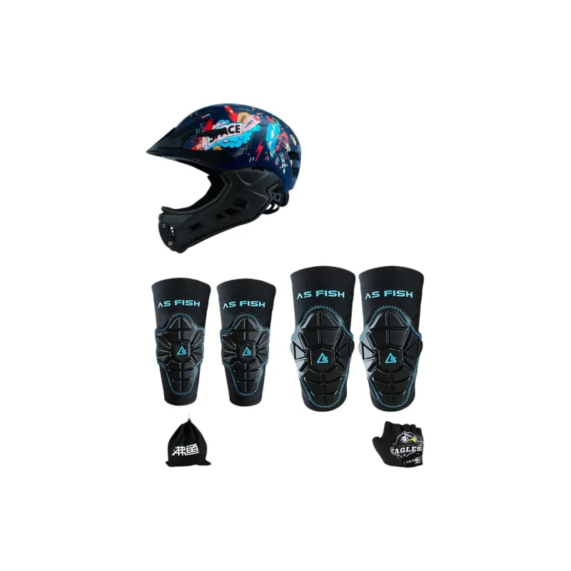 AS FISH Roller Skating Protective Gears-30