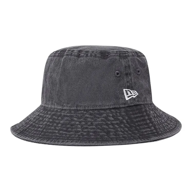 New Era Cotton Bucket Hats Unisex Beige/Black-4