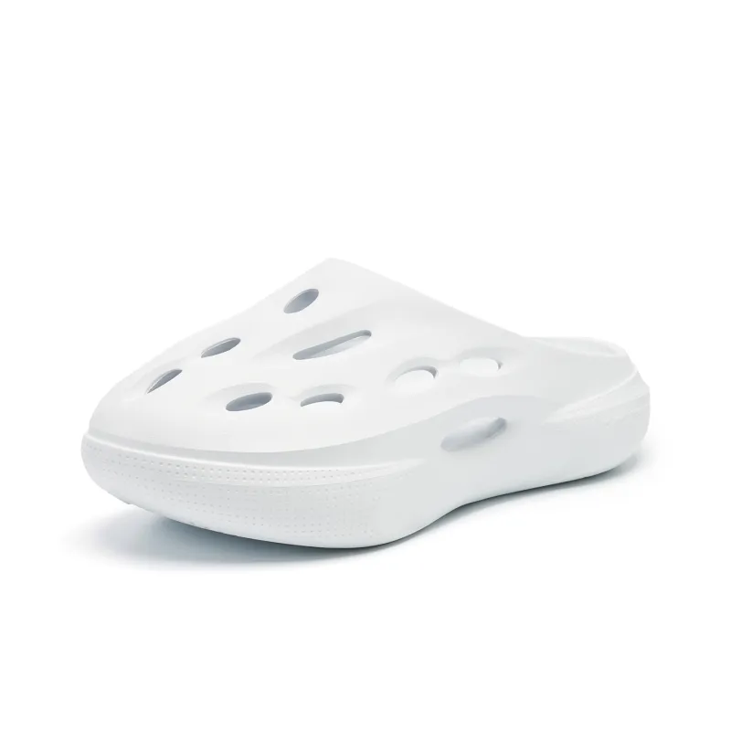 QIAODAN Poison Tooth Slippers Clogs Men's Jordan White-2