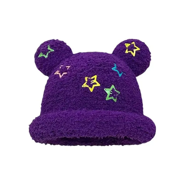 Starbucks Polyester Beanies Unisex Rose Red/Blue/Beige/Pink/Gray/Black/Purple/Khaki/Yellow/Coffee/Navy Blue-6