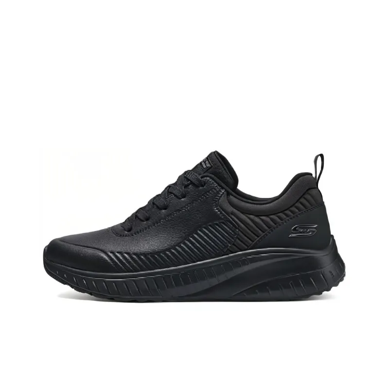 Skechers Cushioning, Wear Resistant Low Top Casual Running Shoes Men's All Black-0